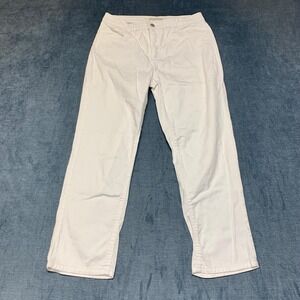 Jones New York Capri Jeans Womens 6 28x25.5 White Denim Stretch City Cuffed